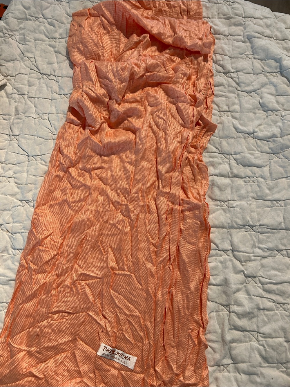 pashmina Peach-Orange Maxi Dress